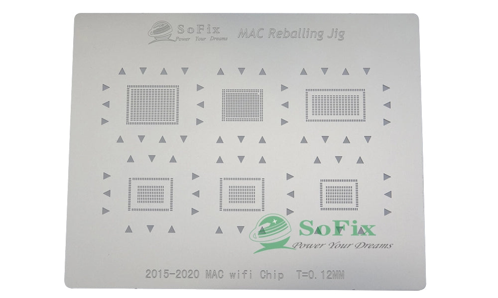 MacBook master chips steel sheet: 2015-2020 MAC wifi Chip, MacBook Small BGA Chips, PMU/SMC/USBC/Charging Chip