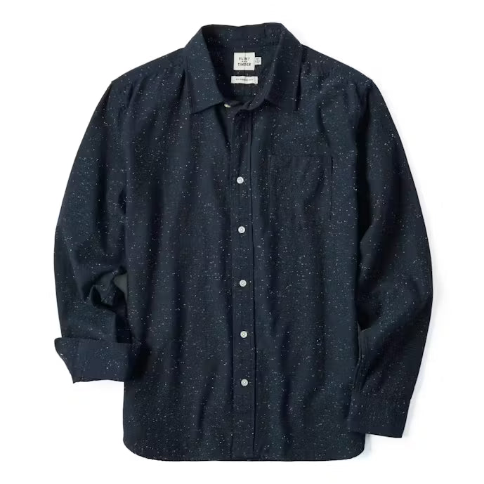 Flint and Tinder Architect Shirt - Navy Donegal - Size XL