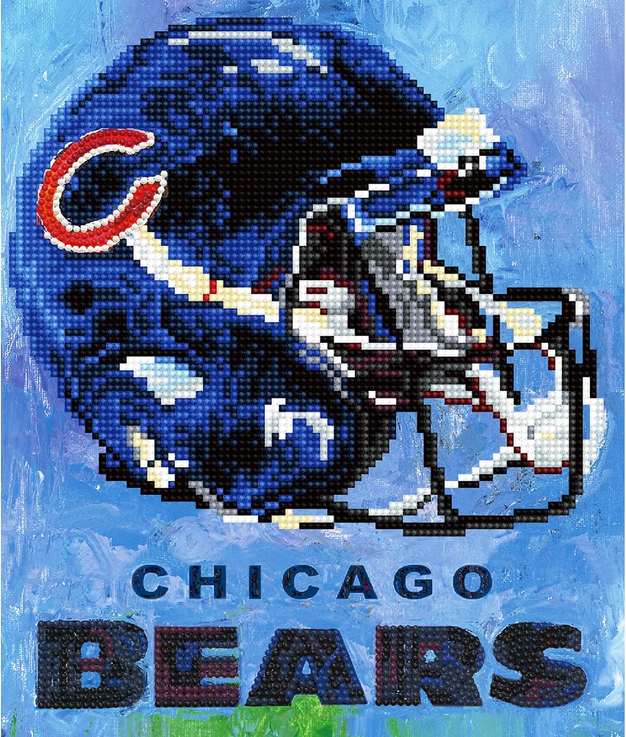 Sporticulture NFL Chicago Bears Diamond Painting Craft Kit – Officially Licensed DIY Fan Art for All Skill Levels