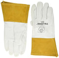 John Tillman Large 14 14" Pearl and Gold Premium Top Grain Kidskin Unlined TIG Welders Gloves with 4" Cuff and Kevlar Thread Locking Stitch