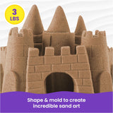 Kinetic Sand, 3lbs Beach Play Sand, Moldable Sensory Toys for Kids
