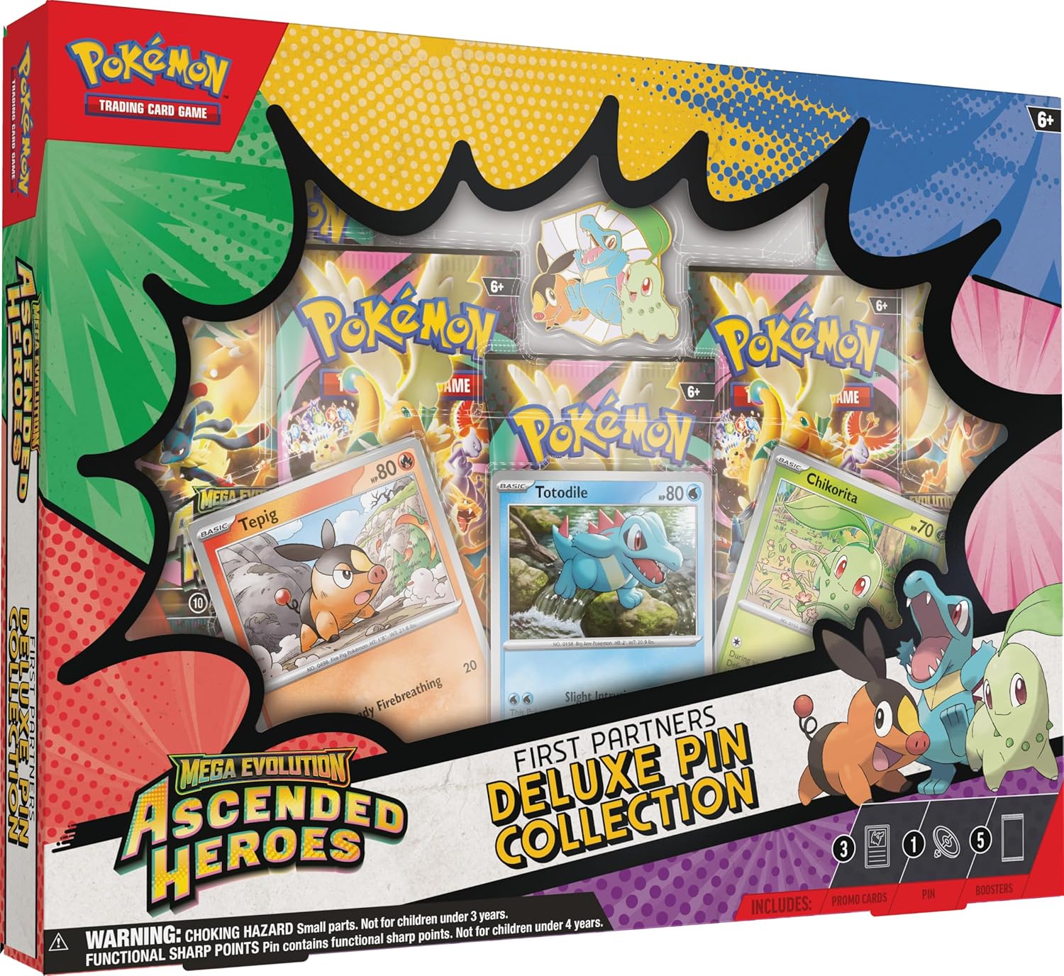 POKEMON TCG: Mega Evolution Ascended Heroes - First Partners Deluxe Pin Collection
