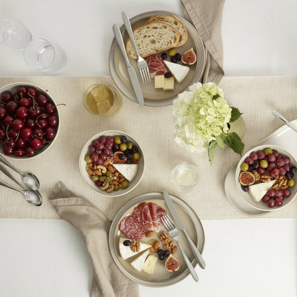 ONEIDA Organic Shades Dinnerware Set in Oatmeal - 12 pcs