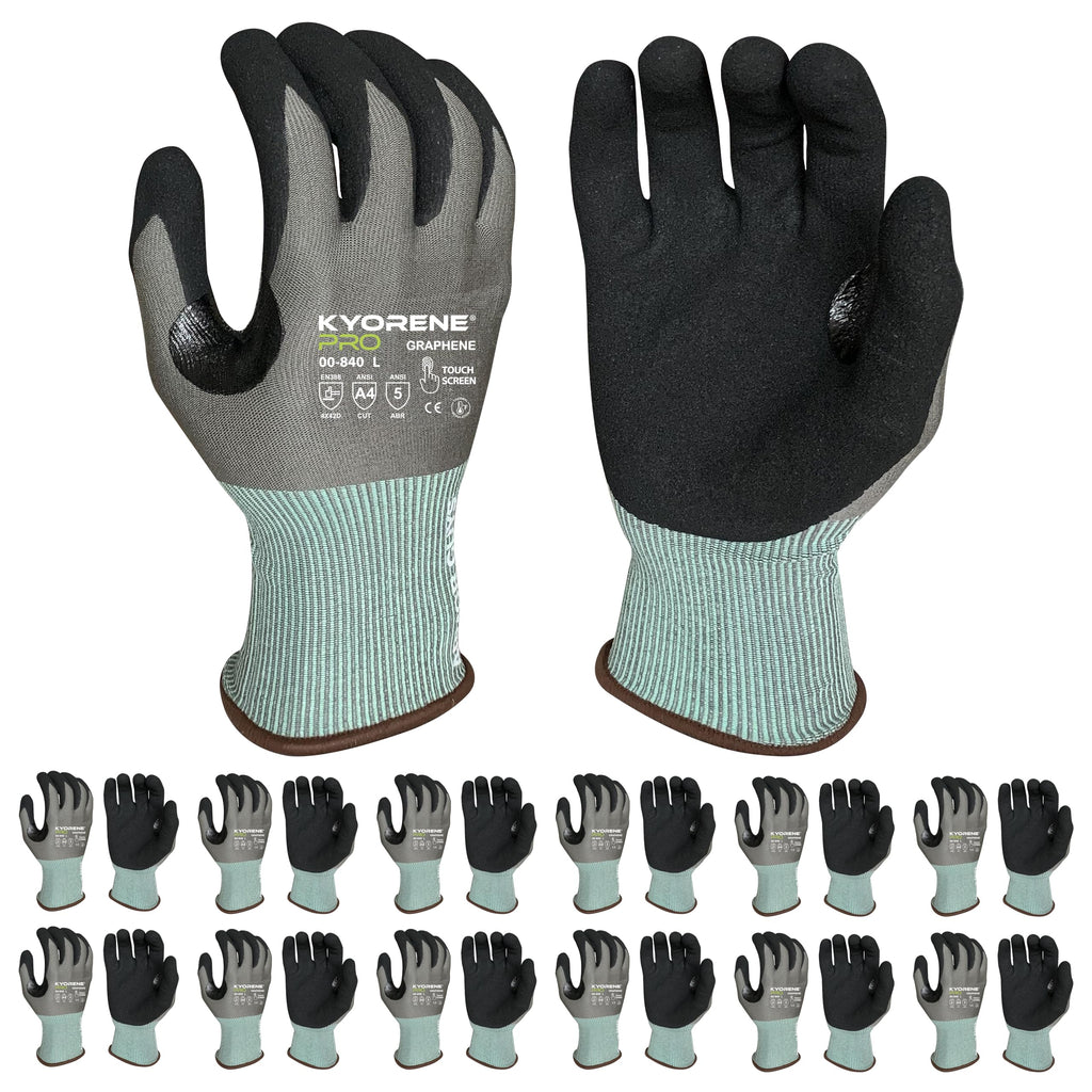 Armor Guys 00-840 Cut Resistant Work Gloves, ANSI A4, Medium, 12 Pairs