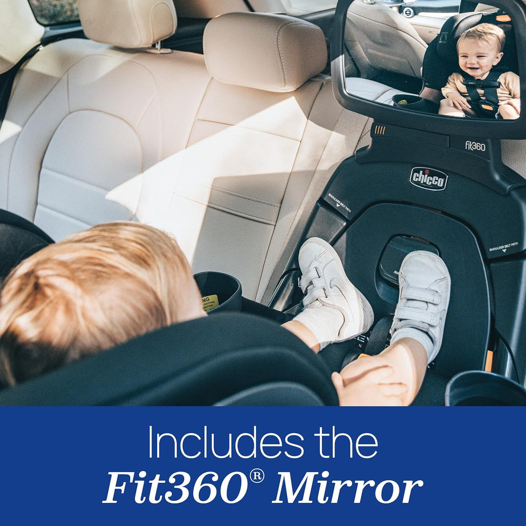 Chicco Fit360 Rotating Convertible Car Seat with Mirror, Rear-Facing