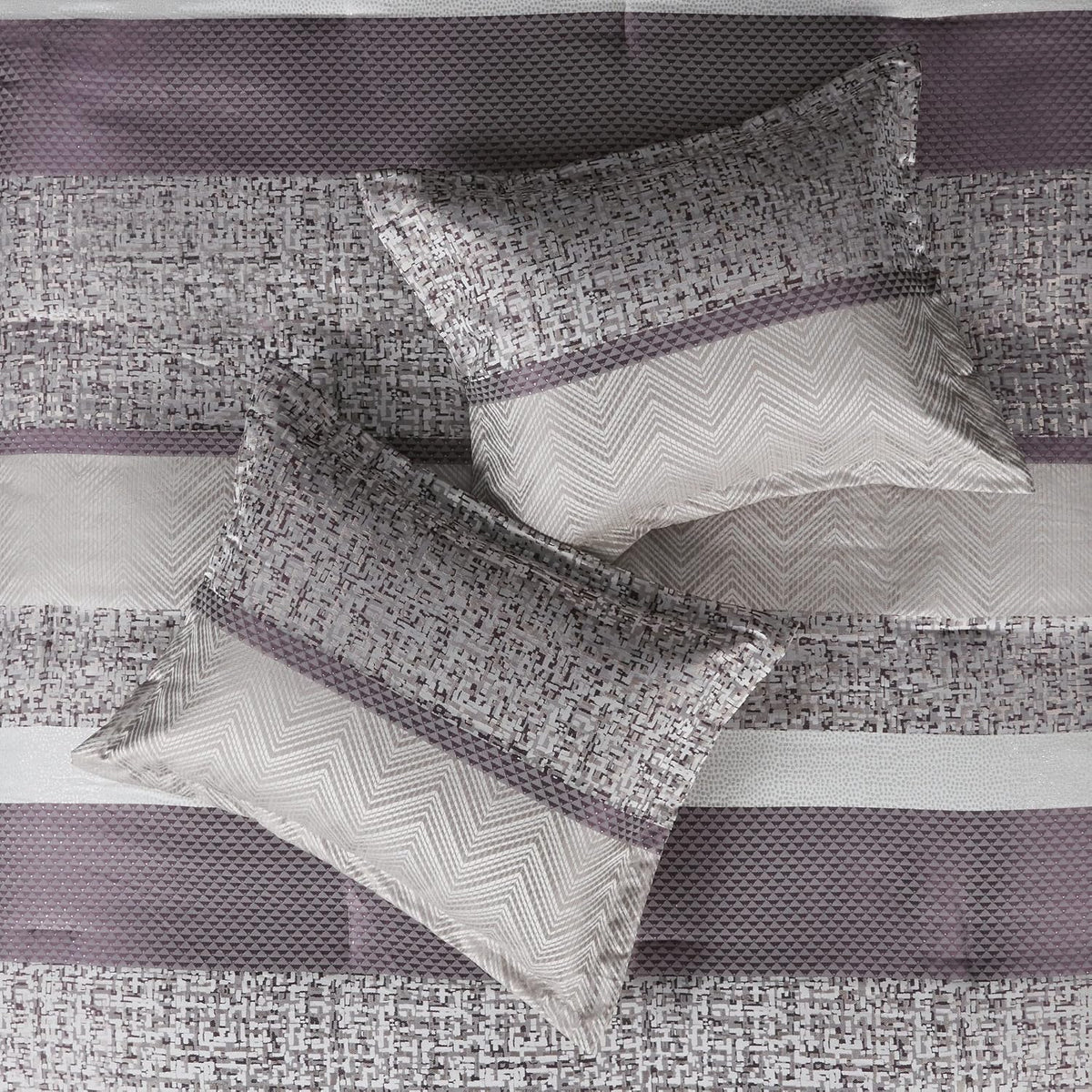 Madison Park Traditional Jacquard Purple (Cal King) Comforter Set, 7pc