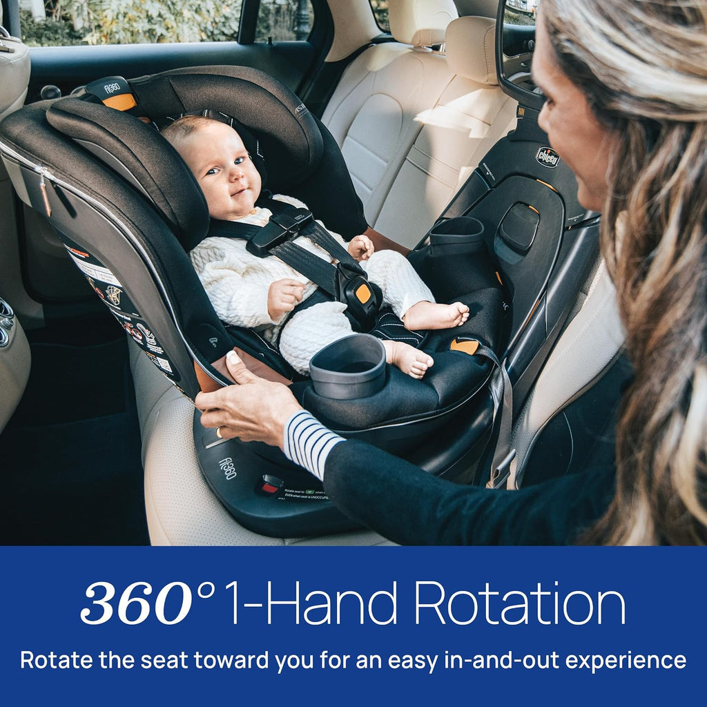 Chicco Fit360 Rotating Convertible Car Seat with Mirror, Rear-Facing