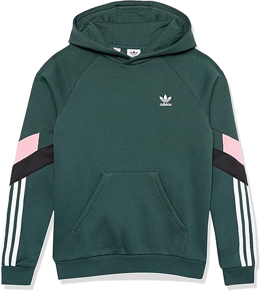 Adidas Boys Youth Hoodie Mineral Green-Black-Bliss Pink- New with Tags