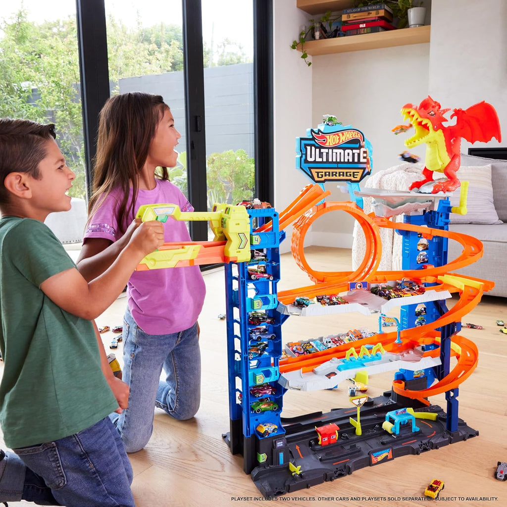 HOT WHEELS City Ultimate Garage Playset With Car Eating Dragon