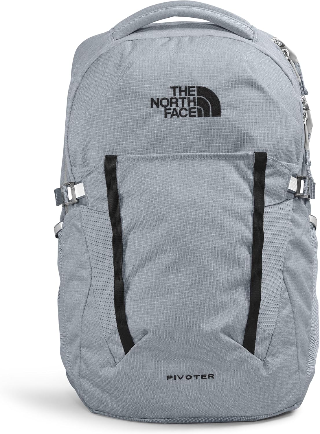 THE NORTH FACE Pivoter Everyday Laptop Backpack - NPF, Mid Grey Dark Heather/TNF Black-NPF, One Size