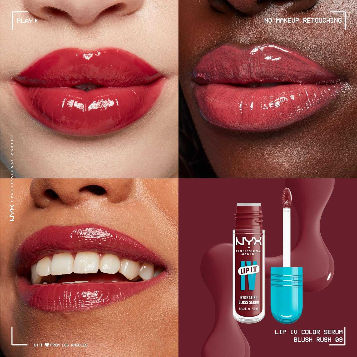 NYX Professional Makeup | LIP I.V. Hydrating Gloss Serum | 09 Blush Pink