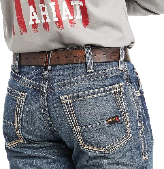 Ariat Men's FR M4 Relaxed Boundary Boot Cut Jean Size 36x36