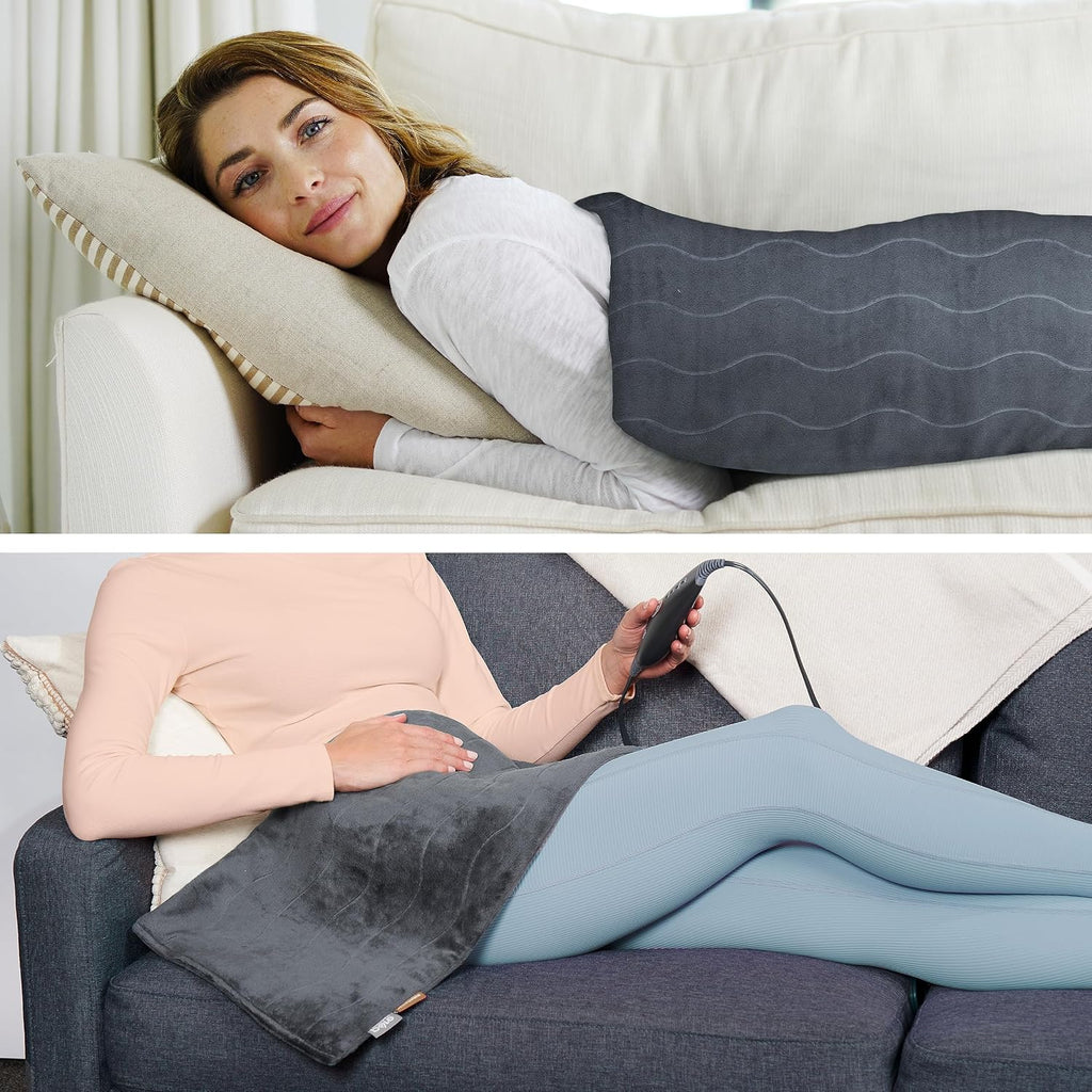 Pure Enrichment (12 x 24) Extra-Large Heating Pad with Far Infrared Technology (Steel Gray)