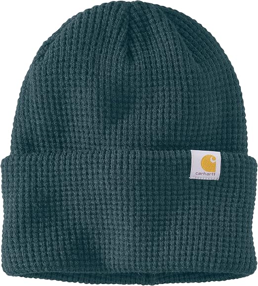 Carhartt Men's Knit Waffle Beanie (Dark Harbor Teal) - One Size