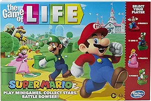 Hasbro Gaming The Game of Life: Super Mario Edition Board Game for Kids Ages 8 and Up, Play Minigames, Collect Stars, Battle Bowser(New Open Box)