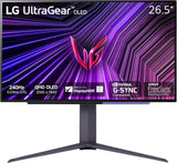 LG ‎27GS93QE 27-inch Ultragear OLED Gaming Monitor QHD 240Hz 0.03ms DisplayHDR True Black 400 AMD FreeSync Premium Pro NVIDIA G-Sync HDMI 2.1 DisplayPort Tilt/Height/Pivot Stand Black