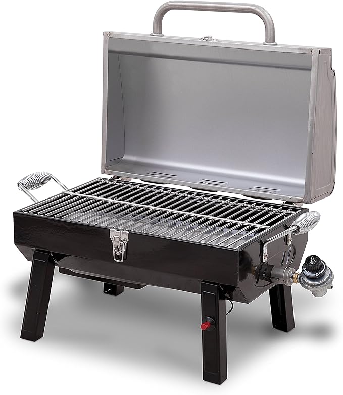 Char-Broil 200 Sq In Stainless Steel Portable Propane Gas Grill