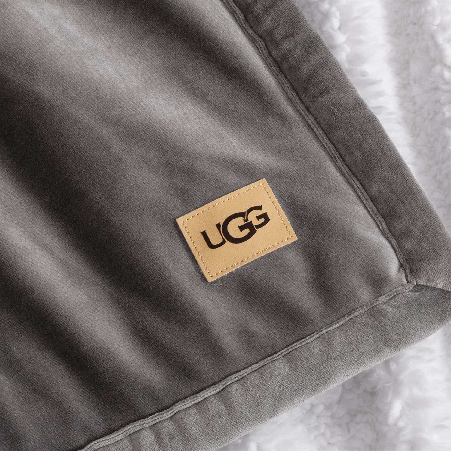 UGG Bliss Throw Blanket Plush Soft Fleece Fluffy Blanket , 50-inch x 70-inch, Charcoal Grey