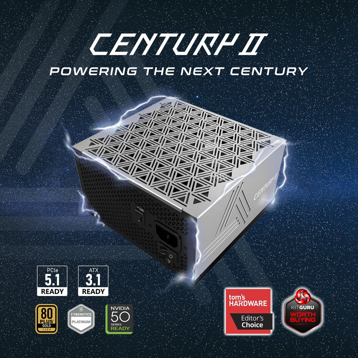 MONTECH Century II 1050W 80 Plus Gold ATX 3.1 Power Supply