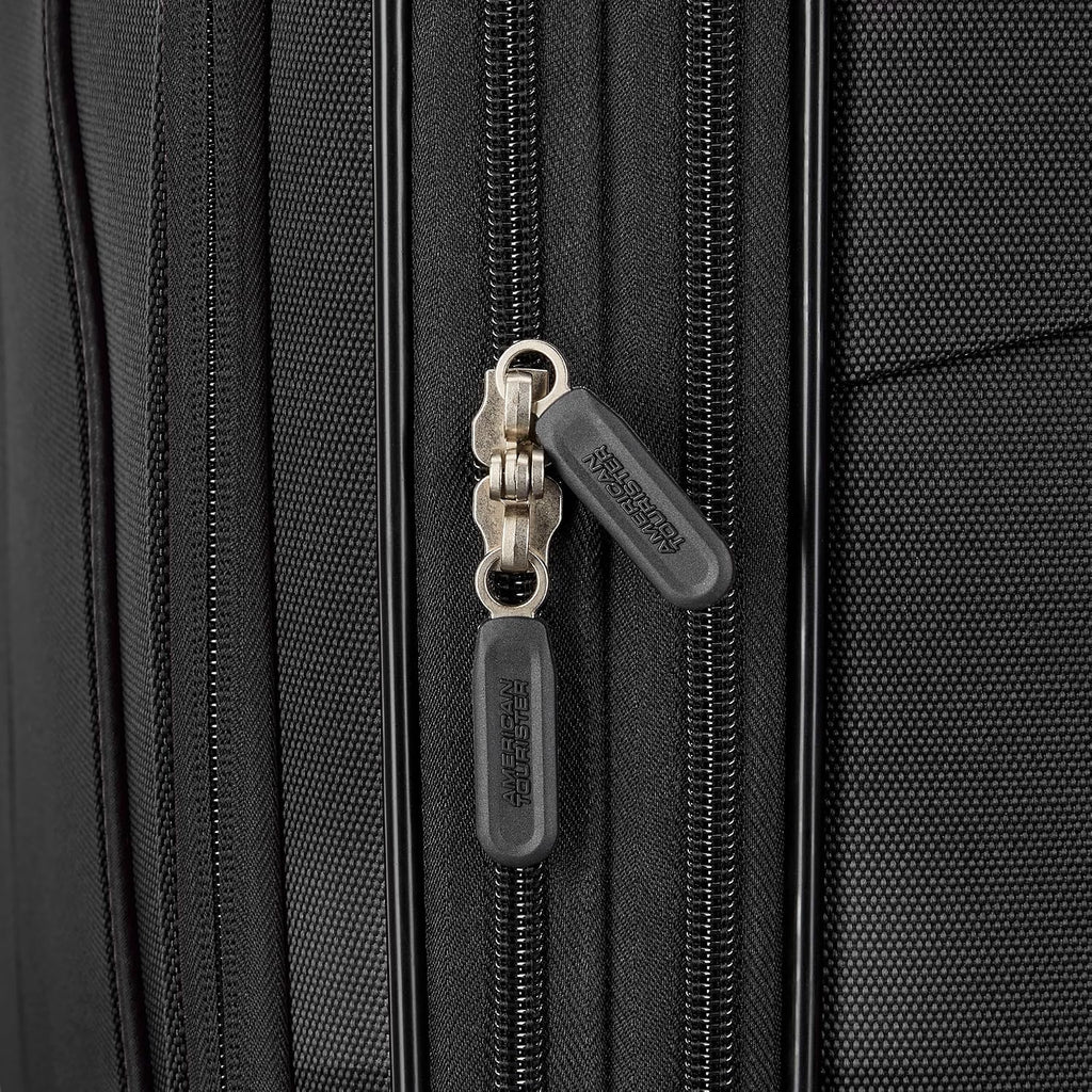 American Tourister 4 KIX 3.0 Carry-On Softside Expandable Luggage with 4 Spinner Wheels, Black