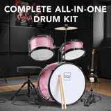 Best Choice Products 3-Piece Beginner Drum Set for Kid       Pink Sparkle