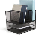 TRU RED Staples TR57537-CC 7 Compartment Wire Mesh File Organizer, Matte Bk (Organizer Only)