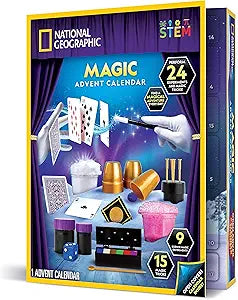 Blue Marble NATIONAL GEOGRAPHIC Magic Advent Calendar 2024 - Kids Advent Calendar with 24 Magic Tricks & Science Experiments, Christmas Countdown Calendar, Christmas Toys, Advent Calendar Magic(New Open Box)