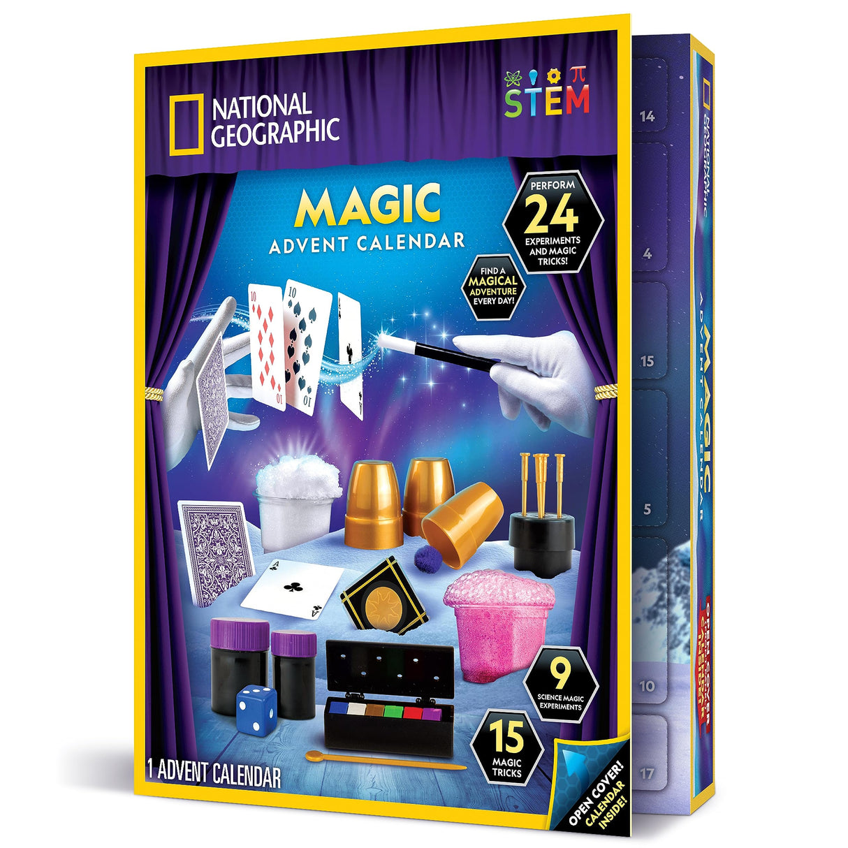 Blue Marble NATIONAL GEOGRAPHIC Magic Advent Calendar 2024 - Kids Advent Calendar with 24 Magic Tricks & Science Experiments, Christmas Countdown Calendar, Christmas Toys, Advent Calendar Magic (New, Open Box)