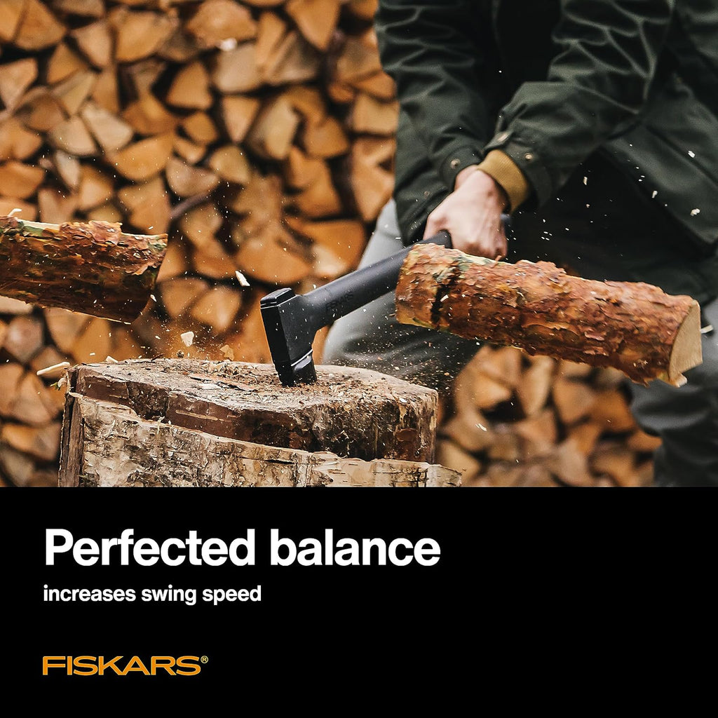 FISKARS 36" The Original All-Black Super Splitting Axe and Sheath - Part No. 7584