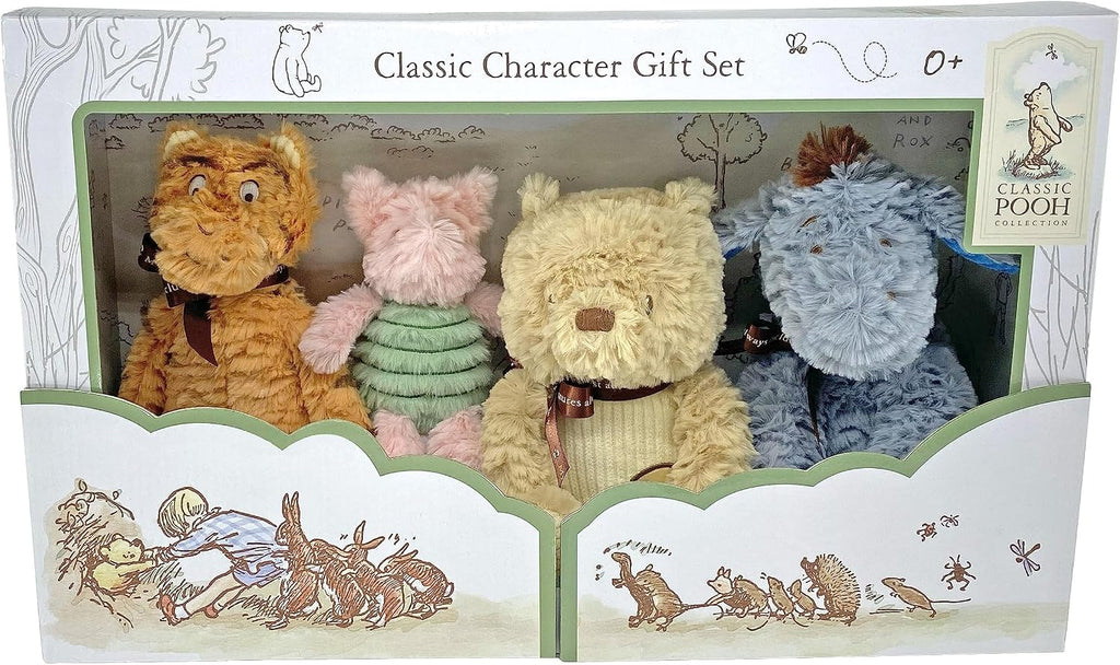 KIDS PREFERRED Disney Baby Classic Winnie The Pooh and Friends 4 Piece Plush Collector Set Stuffed Animals