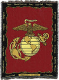 J&A Marketing Military Woven Cotton Throw Blanket, 50 x 60