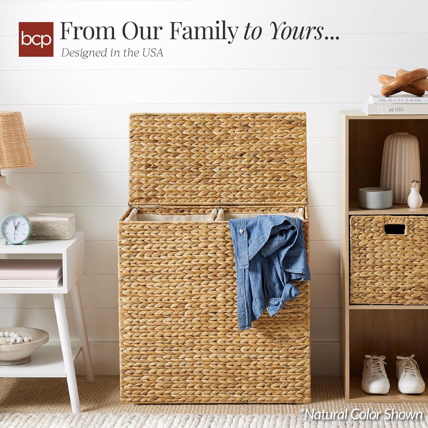 Best Choice Products Large Double Laundry Hamper with Lid