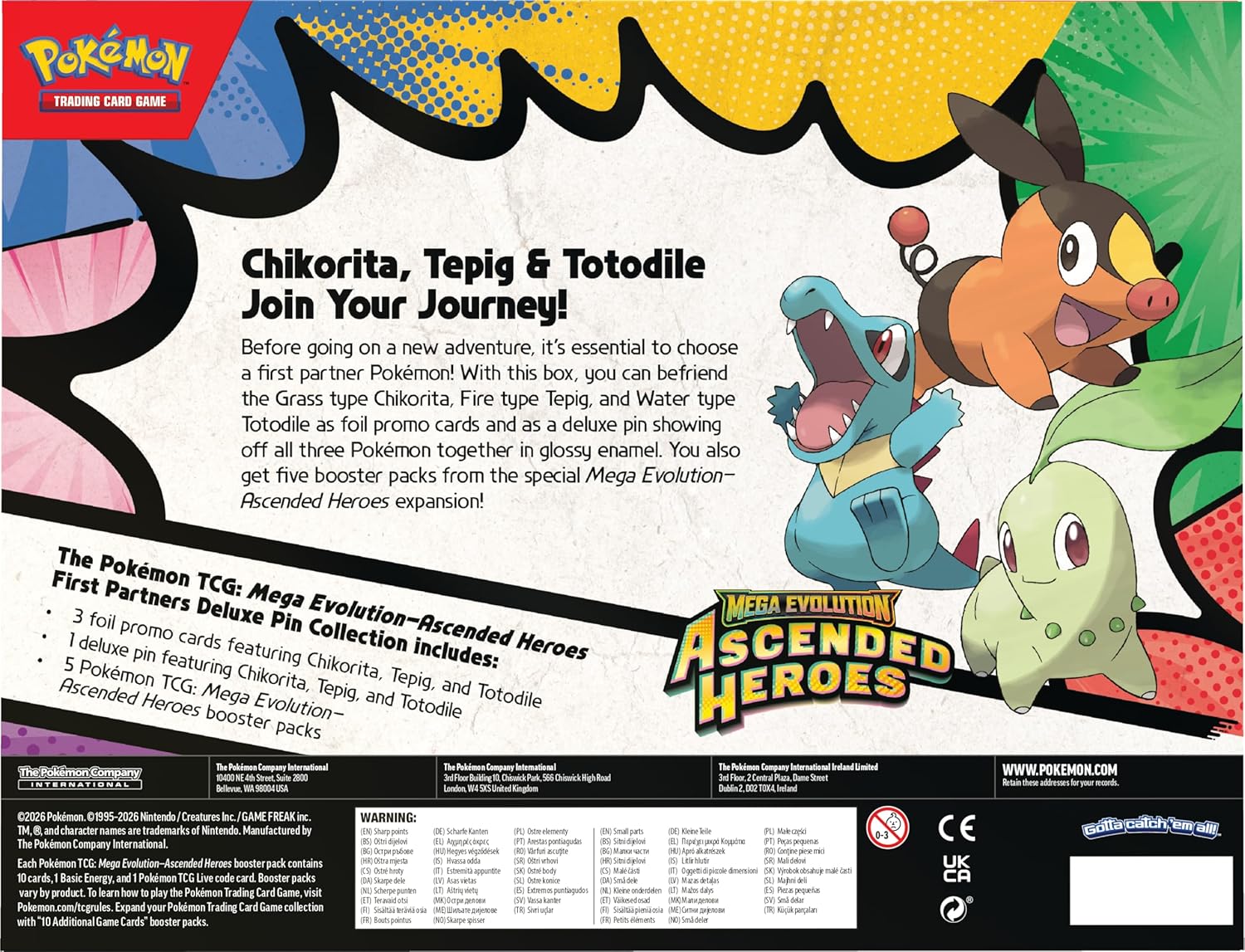 POKEMON TCG: Mega Evolution Ascended Heroes - First Partners Deluxe Pin Collection