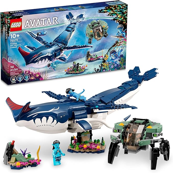 LEGO Avatar: The Way of Water Paykan the Tulkun & Crab suit 75579, Building Toy Set,