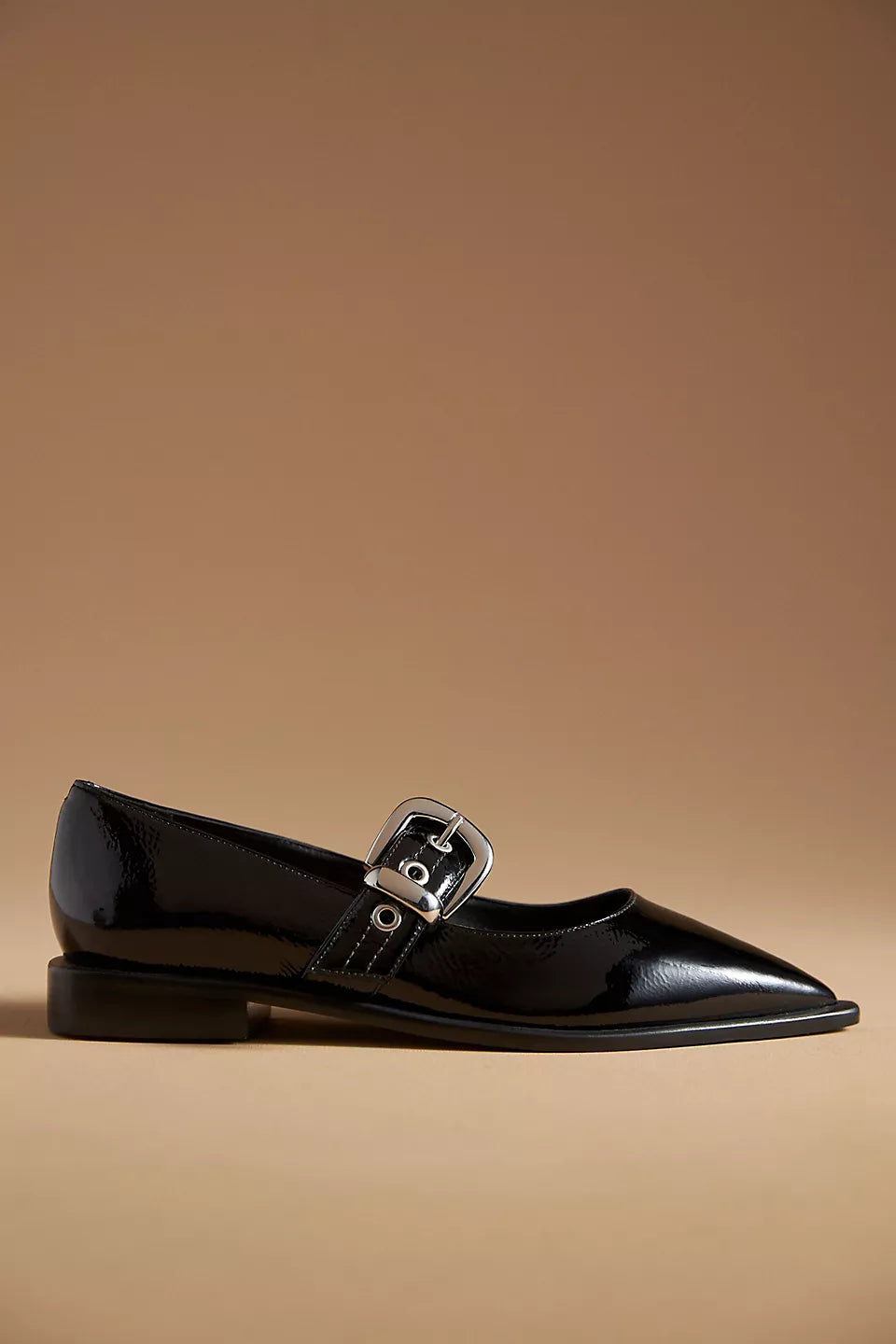Anthropologie Maeve Pointed-Toe Moto Mary Jane Flats Size: 10-10.5