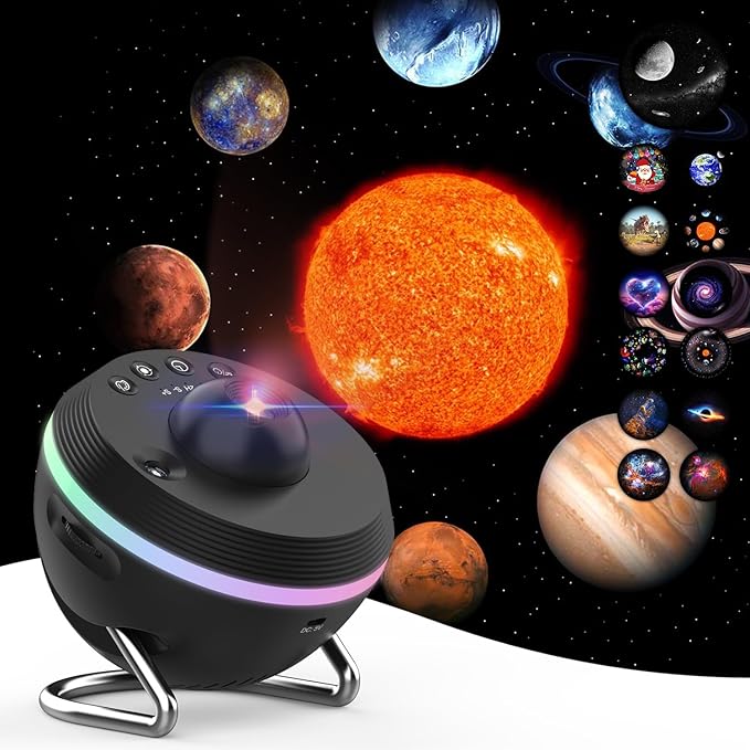 The Largest Coverage Area Galaxy Projector 2.0, Home Planetarium Star Projector with Timer, Meteor & 4 Varicolored Lighting Effects, Sky Light Bedroom Decor, Realistic Starry Nebula for Adults, Kids (NEW)