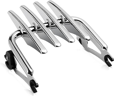 Eumti Stealth Mounting Luggage Rack Detachable Motorcycle Trunk Rack Chrome Compatible with Harley Touring CVO Road Glide Road King Electra Glide Street Glide Ultra Limited FLHTK 2009-2023