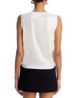AQUA Women’s Sequin Sweater Tank by Bloomingdale's - White - Size: XXL