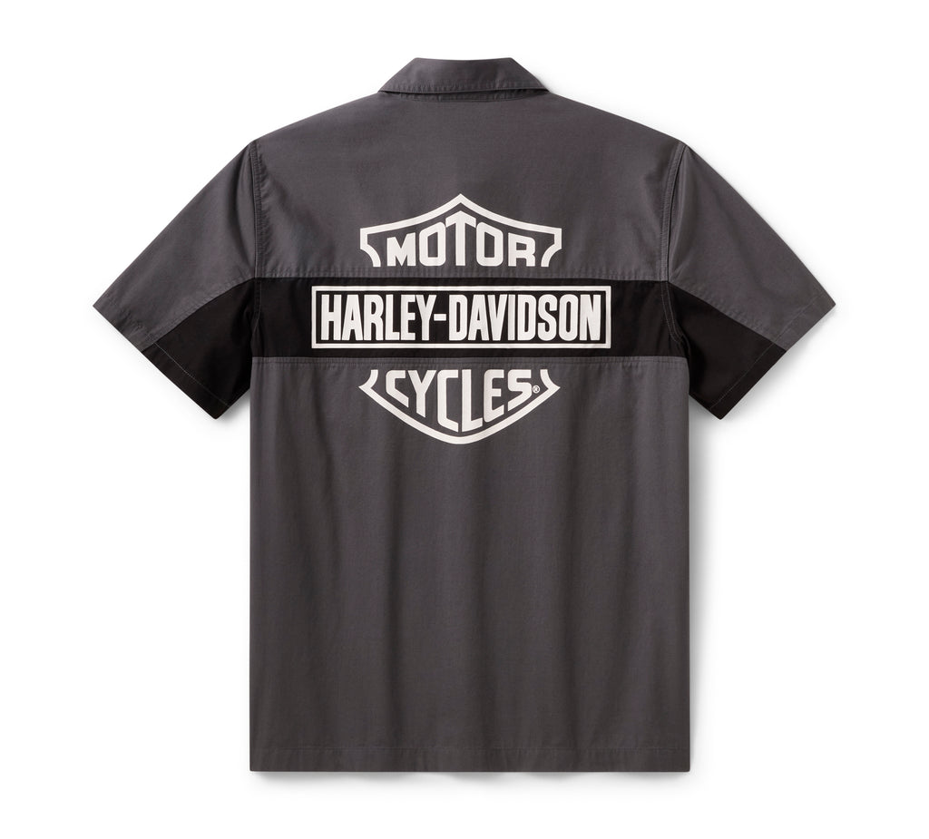 Men's H-D Essential Color Blocked Mechanics Shirt (Size: Large)