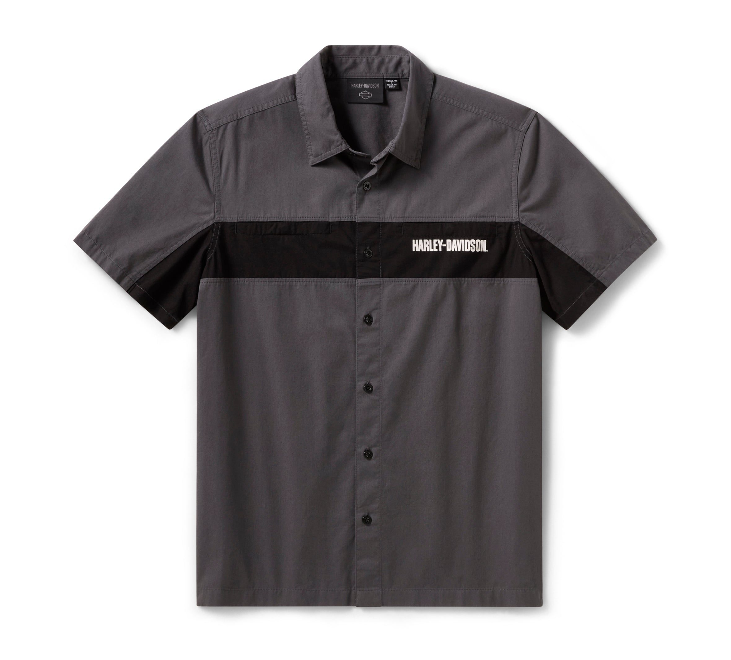 Men's H-D Essential Color Blocked Mechanics Shirt (Size: Large)