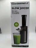 Elite Gourmet EJX600 Compact Small Space-Saving Masticating Slow Juicer Cold Press Juice Extractor, Nutrient and Vitamin Dense, BPA-Free Tritan, Easy to Clean, 16 oz Juice Cup, Charcoal Grey