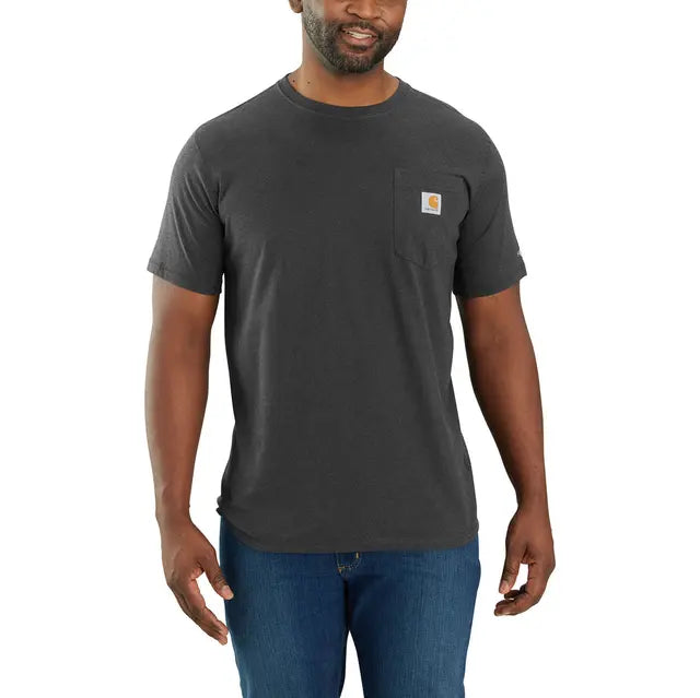 Carhartt® Men's Force Relaxed Fit Midweight Short-Sleeve Pocket T-Shirt, Carbon Heather Large