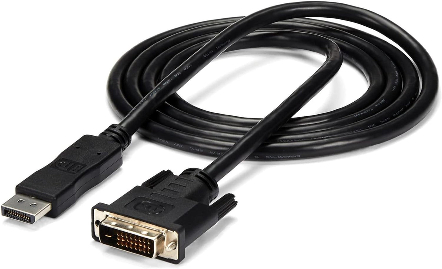 StarTech.com 6ft (1.8m) DisplayPort to DVI Cable - DisplayPort to DVI Adapter Cable 1080p Video - DisplayPort to DVI-D Cable Single Link - DP to DVI Monitor Cable - DP 1.2 to DVI Converter (DP2DVIMM6)