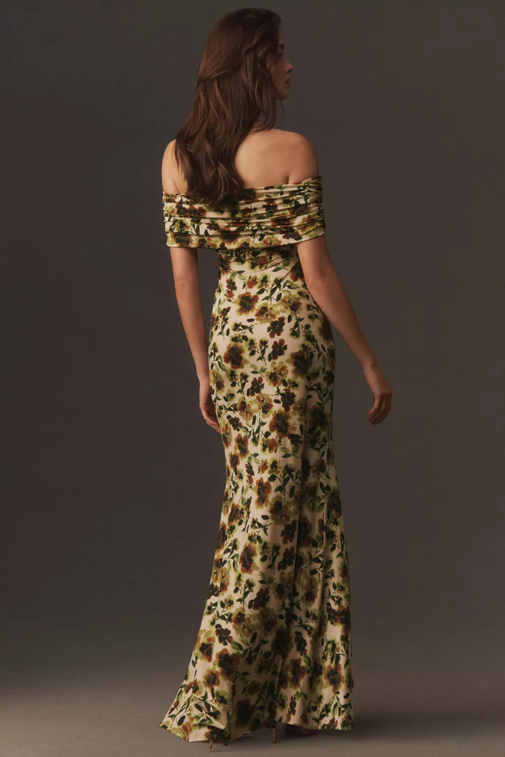 AFRM McCall Off-the-Shoulder Stretch Mesh Maxi Dress - Size Large