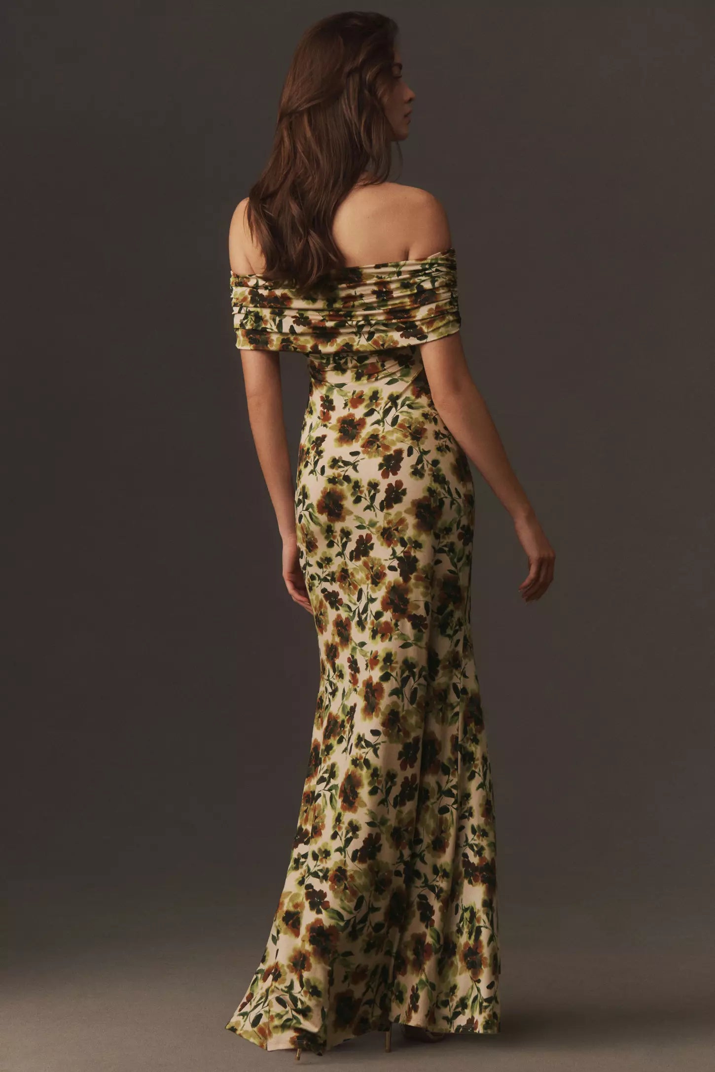 AFRM McCall Off-the-Shoulder Stretch Mesh Maxi Dress - Size Large