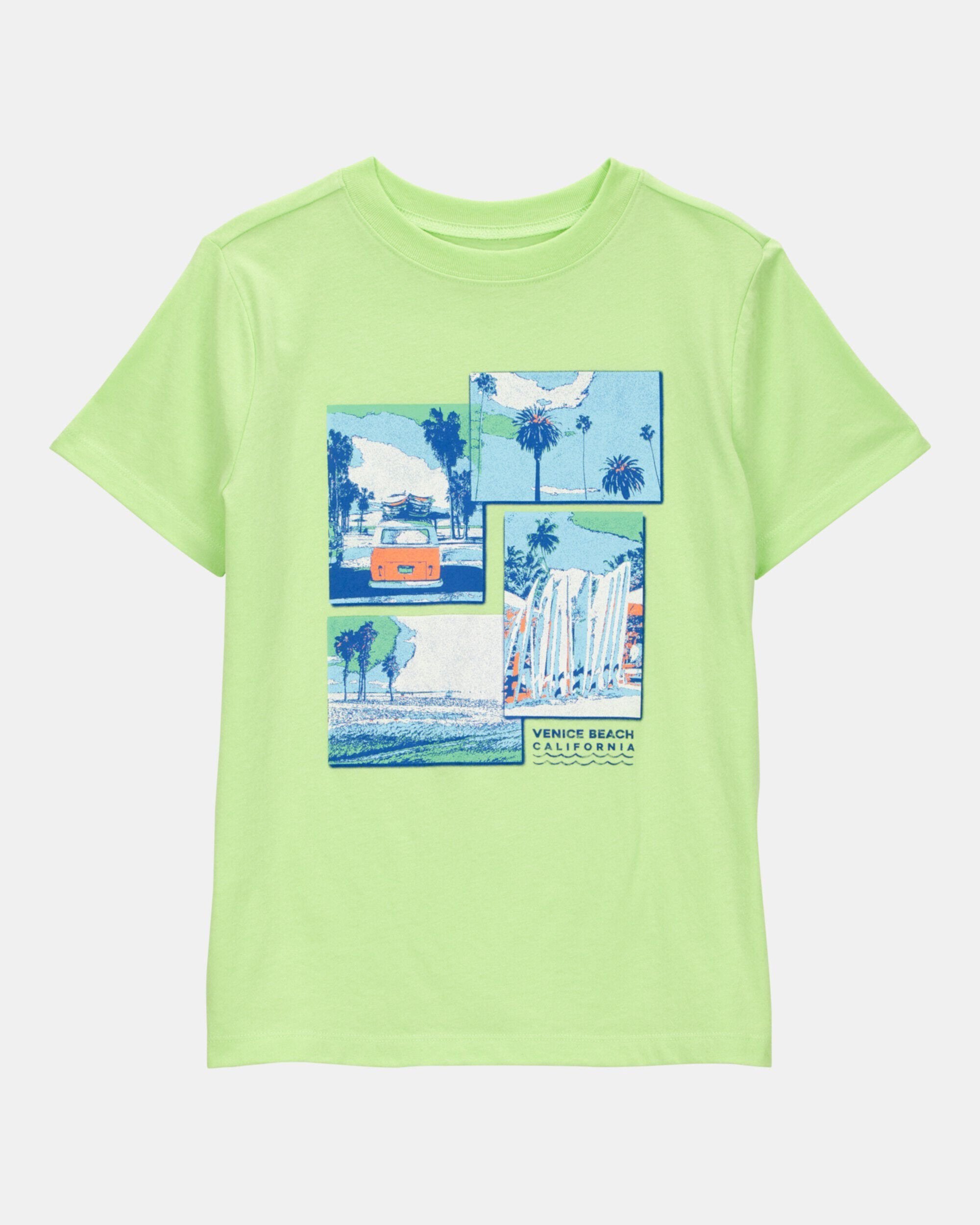Carter's Green Short Sleeve Graphic Tee - Boys S(6/7)