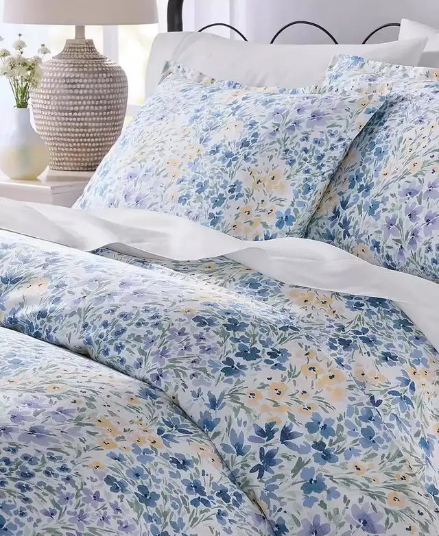 Charter Club Blue Meadow Floral 3-Pc. Full / Queen Comforter Set