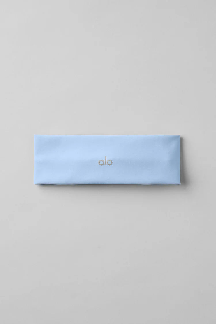Crystal Clear Blue Airlift Headband by Alo Yoga