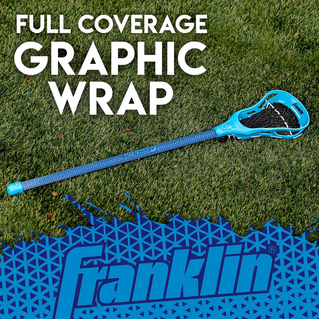 Franklin Sports Future Champs 2 Player Youth Lacrosse Sticks + Ball Set - Kids BLUE