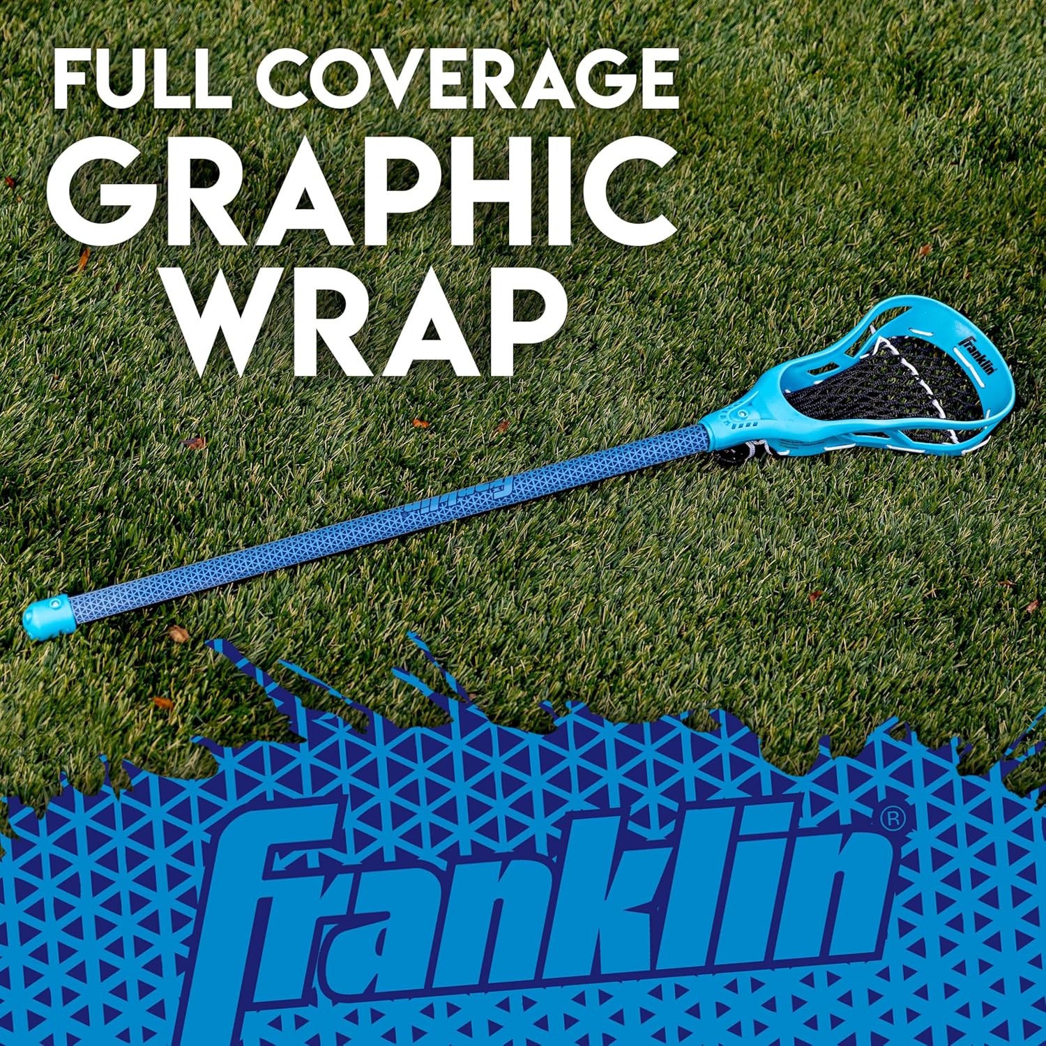 Franklin Sports Future Champs 2 Player Youth Lacrosse Sticks + Ball Set - Kids BLUE